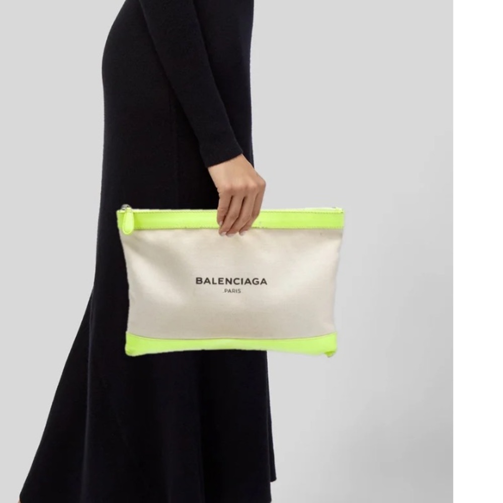 Balenciaga canvas clutch